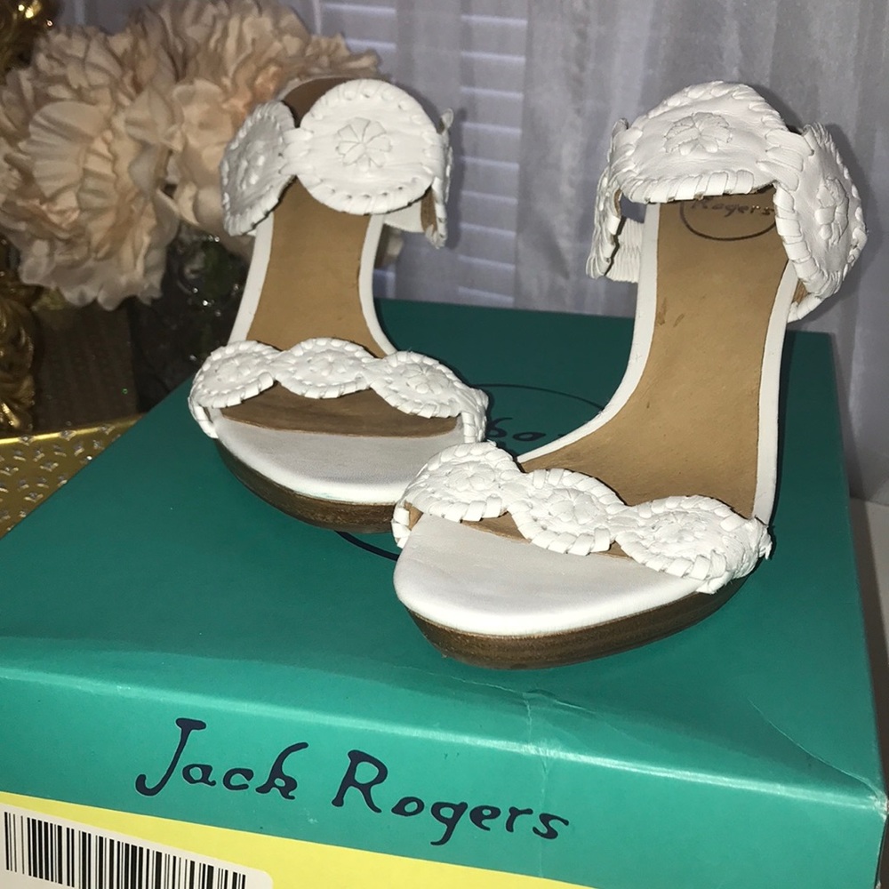 White Jack Rogers wedges!